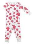 front set of pink dog pajamas made of soft pima cotton designed by Heyward House