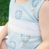 BLUE BALLOON Smocked Jon Jon - SAMPLE SALE