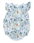 English Countryside girls sleeveless classic bubble featuring charming and playful prints.