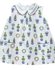 Spring Topiaries sleeveless pocket twirl dress featuring charming and playful prints.