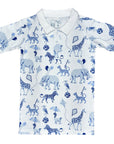 Chinoiserie Safari boys ss pima polo featuring charming and playful prints.