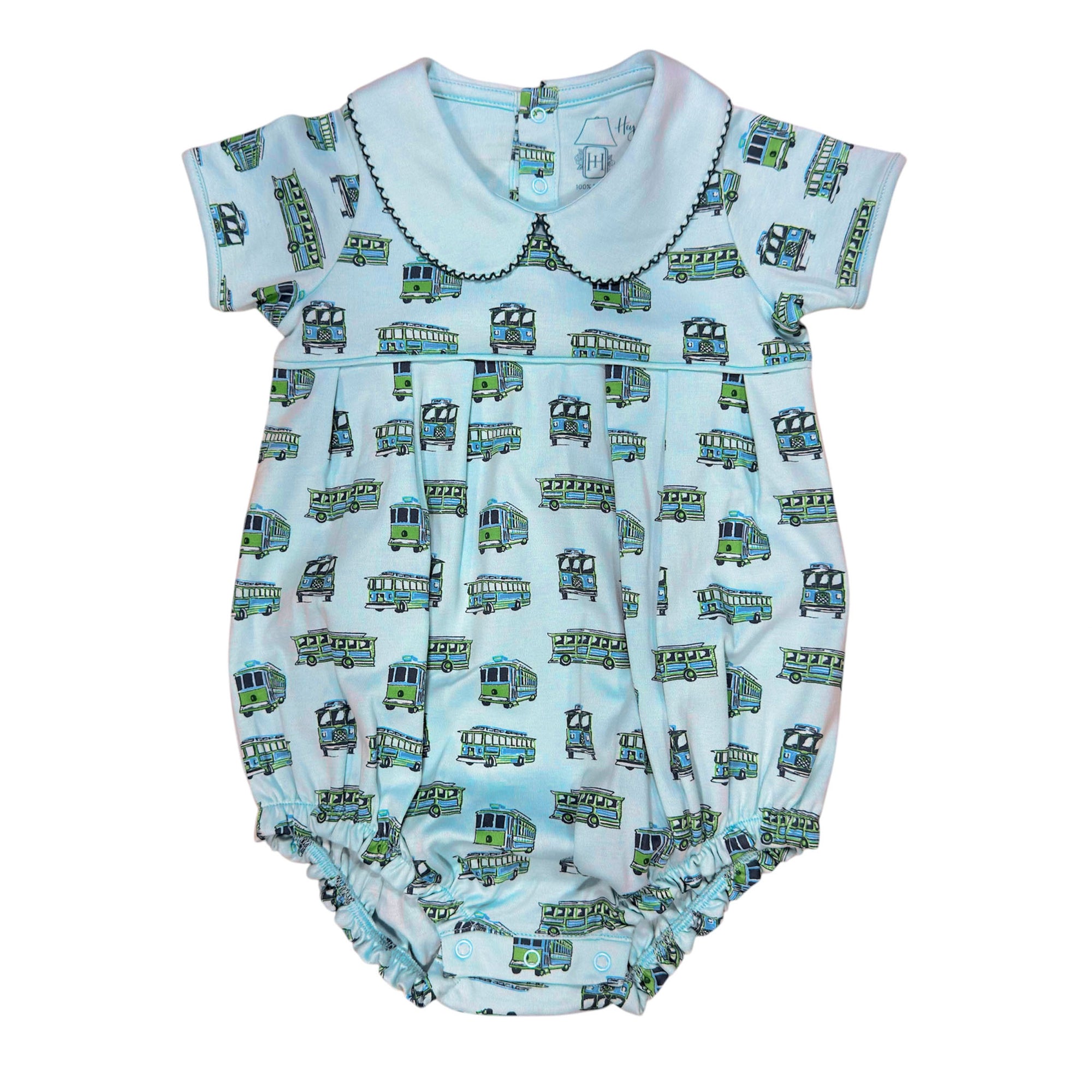 Boys Short Sleeve Pleated Bubble