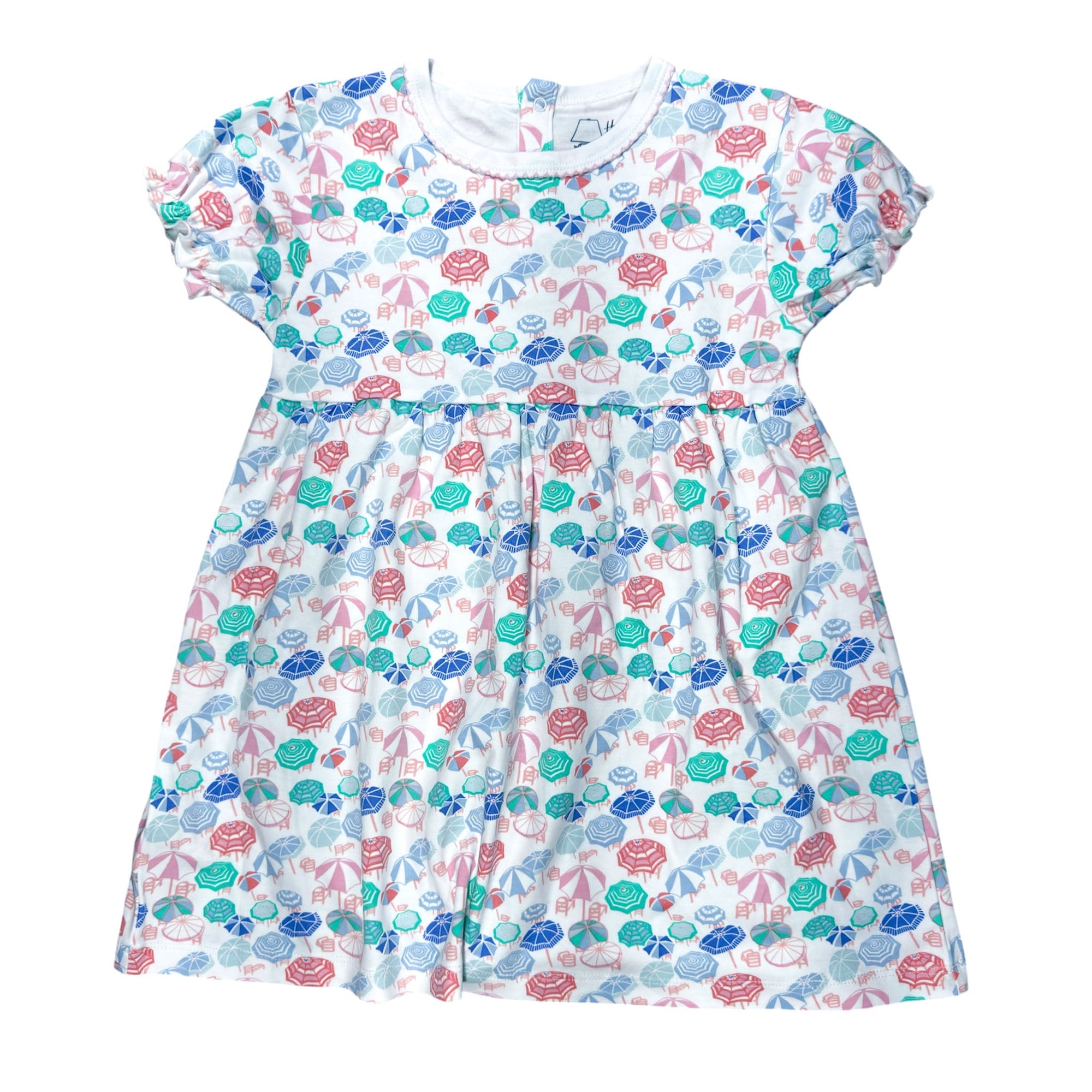 Beach Umbrellas ss playtime dress featuring charming and playful prints.