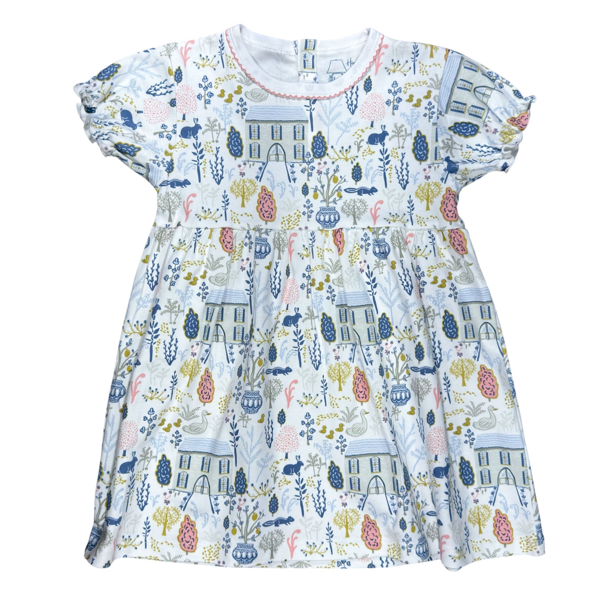 English Countryside ss playtime dress featuring charming and playful prints.