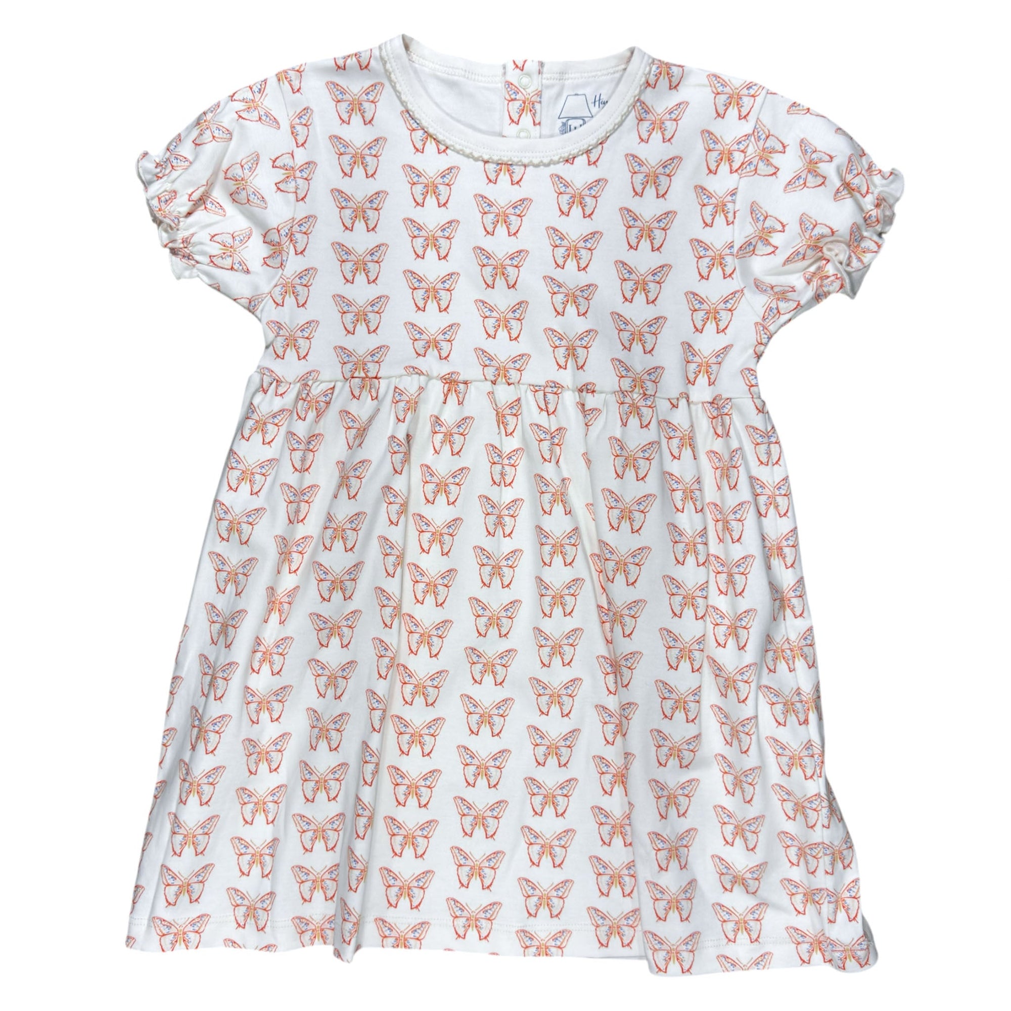 Pink Butterflies ss playtime dress featuring charming and playful prints.