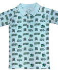 Tradd Street Trolleys boys ss pima polo featuring charming and playful prints.