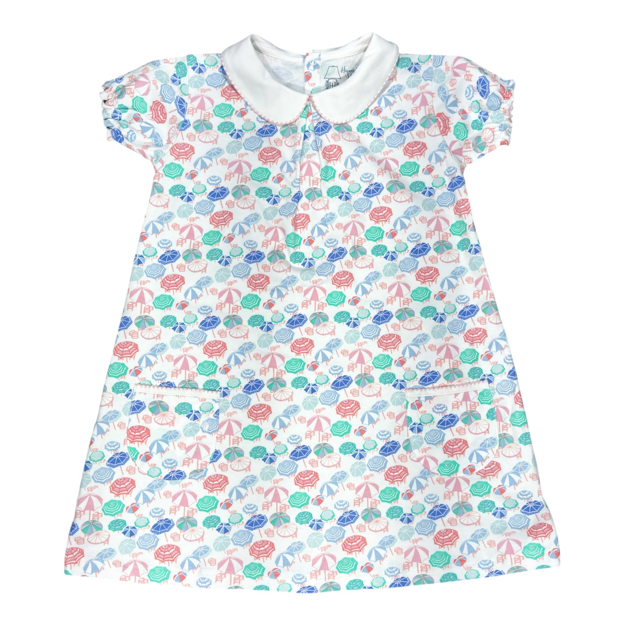 Beach Umbrellas ss pocket twirl dress featuring charming and playful prints.