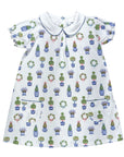 Spring Topiaries ss pocket twirl dress featuring charming and playful prints.