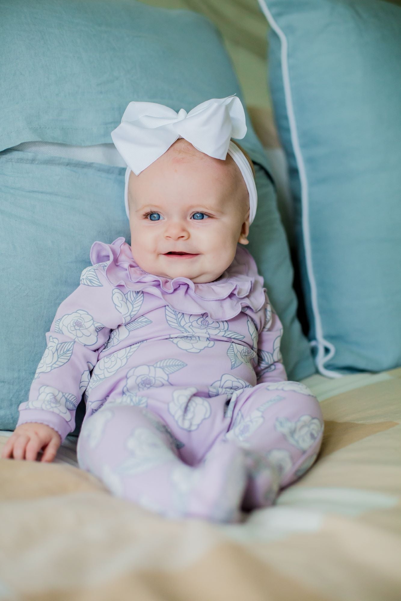 Girls Playsuit with Ruffle Collar