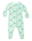 boys peter pan playsuit with retro reindeer christmas print by Heyward House back view