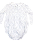 Heyward House Blue Lattice Long Sleeve Bubble Back