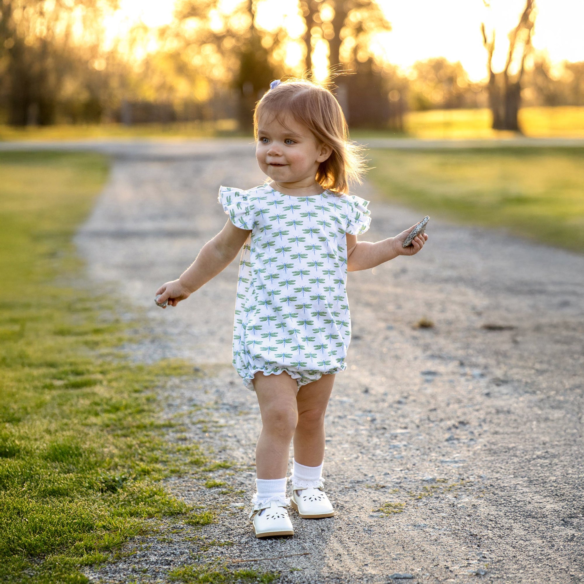 Dreamy Dragonflies bubble on toddler girl
