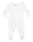 Heyward House Pink Lattice Ruffled Playsuit Back