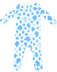 White footed pajama with dog silhouettes pattern made in pima cotton