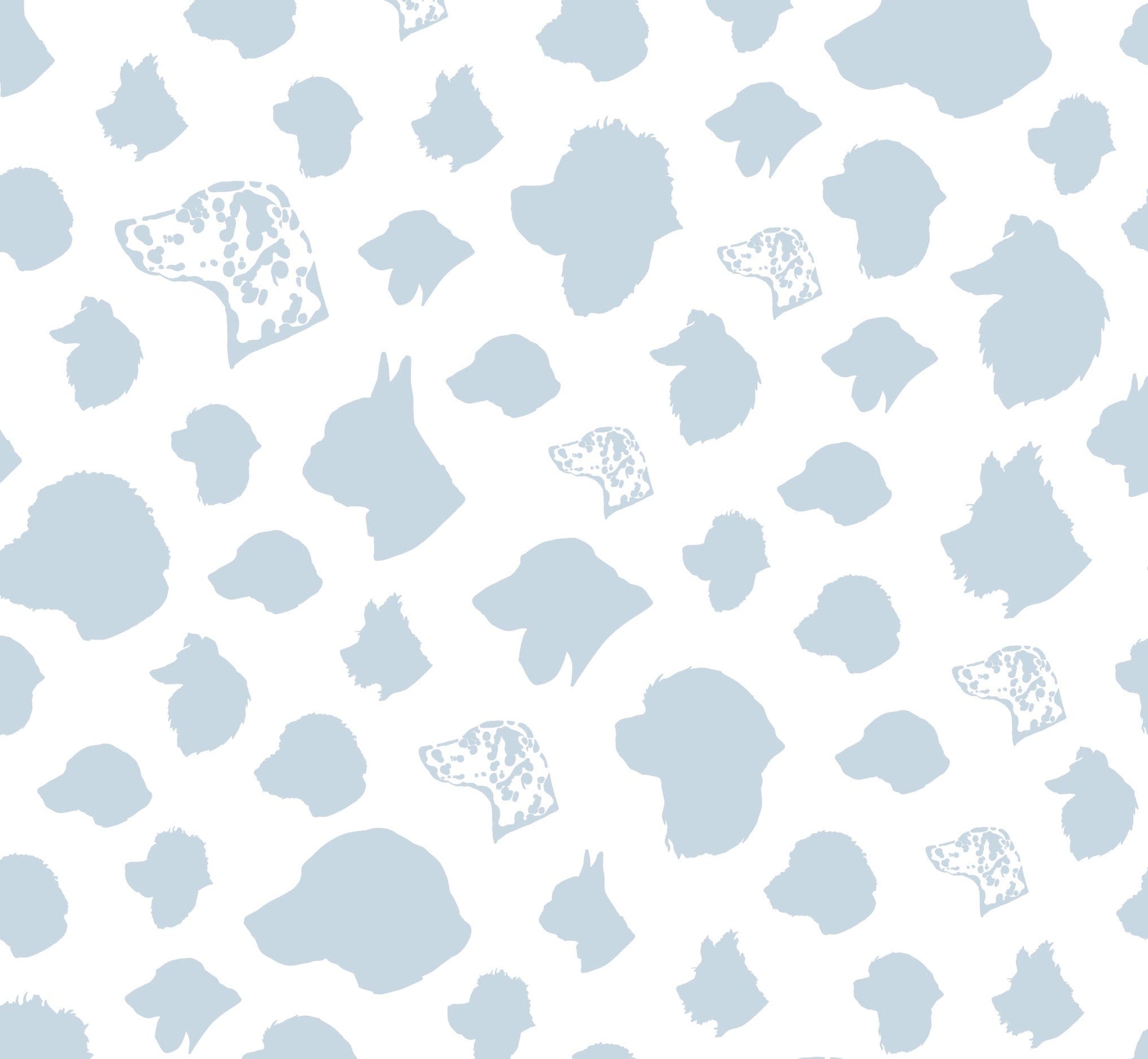 pale blue dog silhouette print