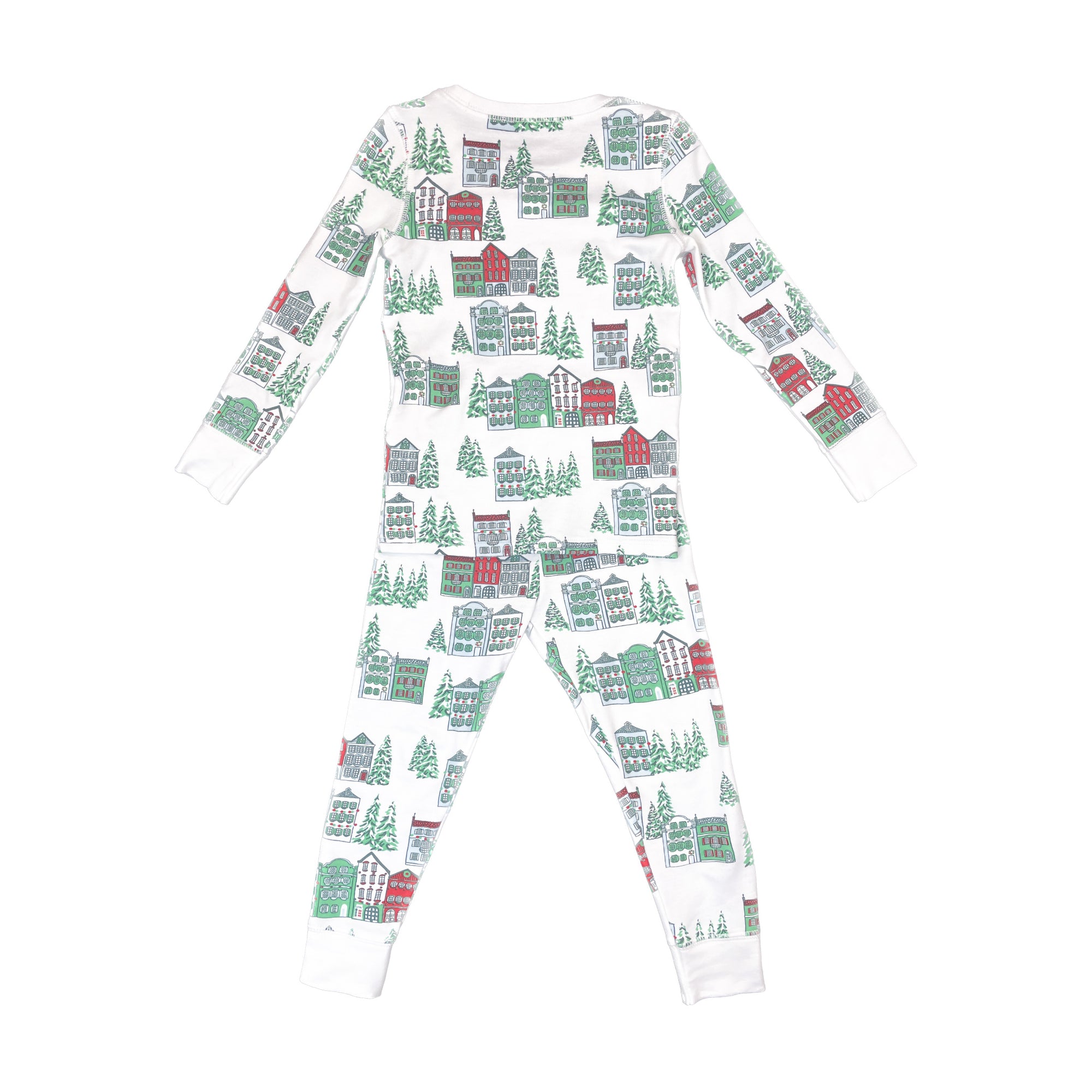 Heyward Houses Christmas Row Pima 2 Piece Pajama Set Back