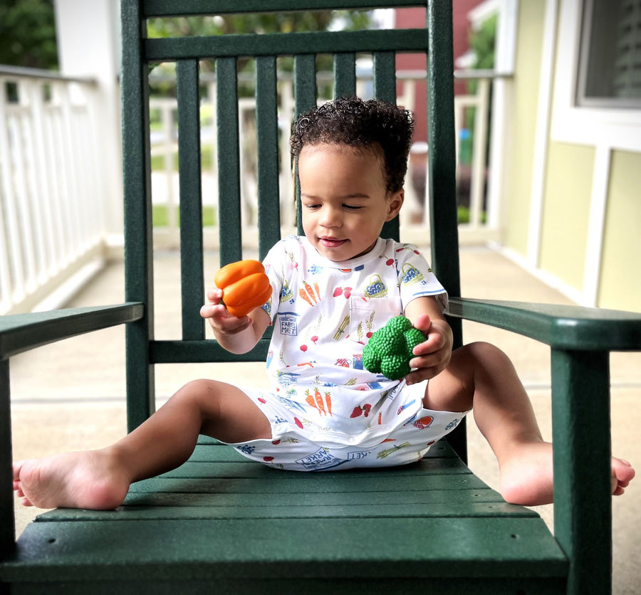 Heyward House Little Boy's Farmer's Market Playtime Romper