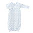 Blue Scallop gown featuring charming and playful prints.