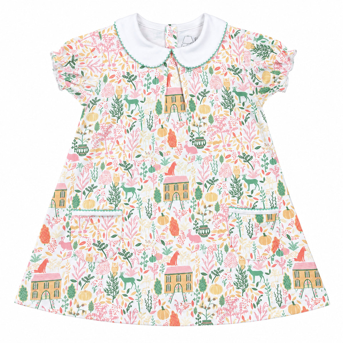 Heyward House Fall Countryside Short Sleeve Pocket Twirl Dress product photo