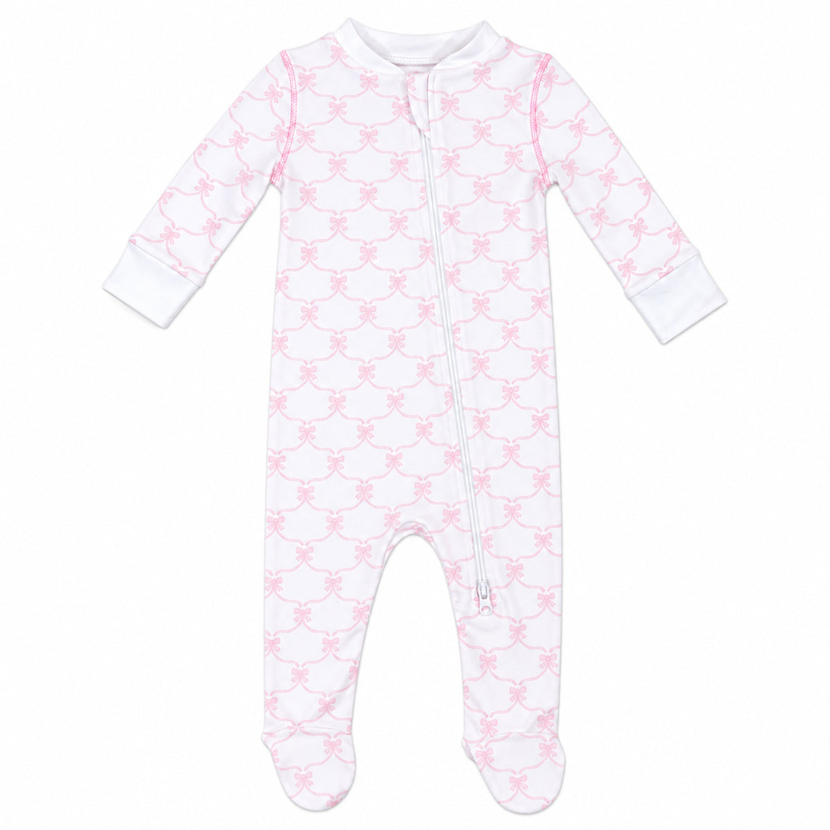 Heyward House Pink Ribbons Footed Pajama product photo