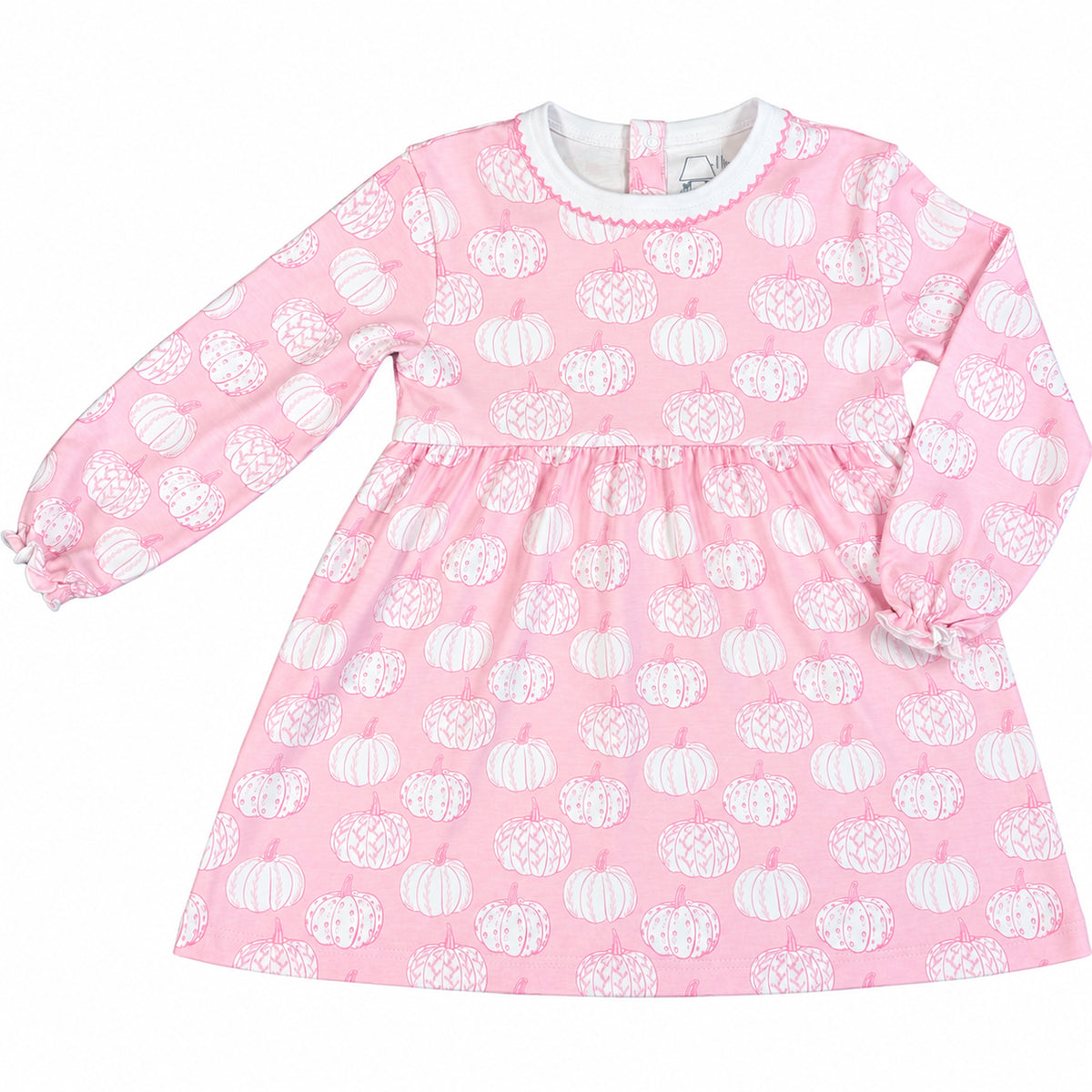 Heyward House Pretty Pink Pumpkins Long Sleeve Playtime Dress product photo