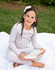Little Girl wearing Heyward House 2 Piece Camellia Pajama Set