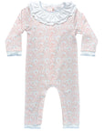 Girls Footless Playsuit with Ruffle Collar