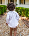 Little Girl in Heyward House Pink Lattice Bubble Back