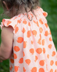 Girl Pink and Orange Polka Dot Heyward House Smocked Dress