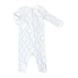 soft pima cotton pajama with blue lattice print by Heyward House front view