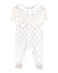 Heyward House Pink Lattice Ruffled Playsuit Front