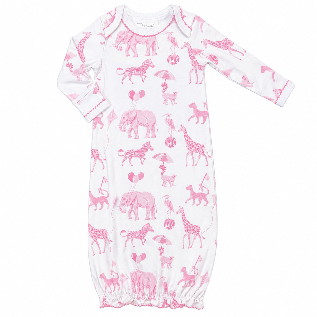 Heyward House Pink Bubblegum Safari Baby Gown product photo
