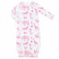 Heyward House Pink Bubblegum Safari Baby Gown product photo