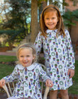 classic and elegant pima dresses on 2 cute little girls