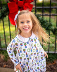 little girl wearing Heyward House Christmas dress for a special occasion