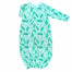 Blue gown with Christmas Holly pattern made with pima cotton