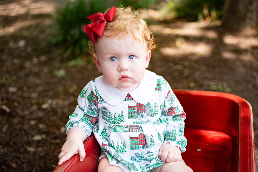 Long Sleeve Girls Pleated Bubble