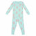 Light pink-two piece pajama set with hot air balloon pattern made with pima cotton