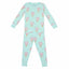 Light pink-two piece pajama set with hot air balloon pattern made with pima cotton