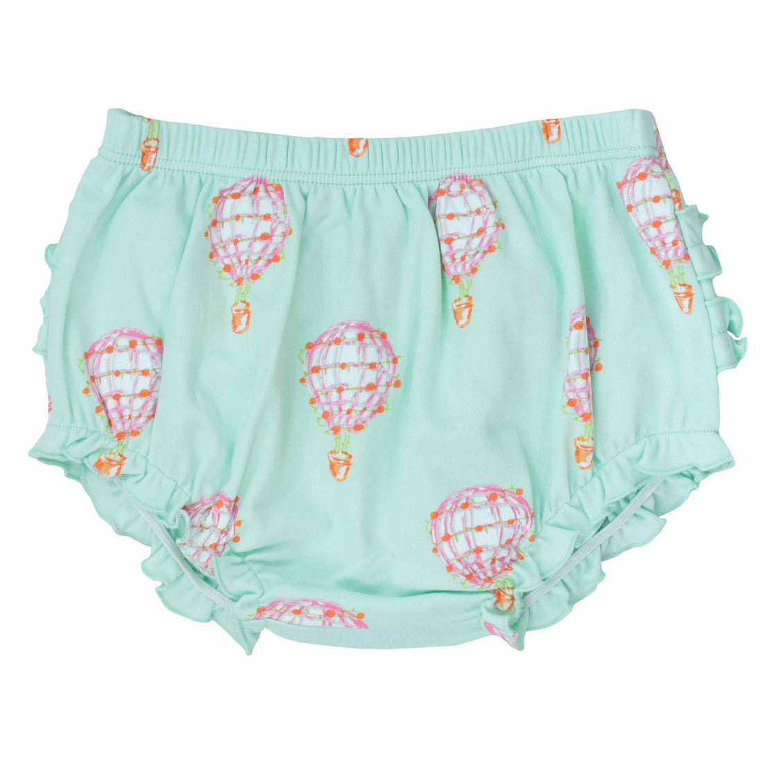 pink girls bloomer with hot air balloon pattern made in pima cotton