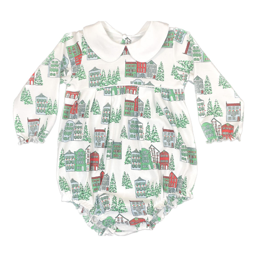 Long Sleeve Girls Pleated Bubble