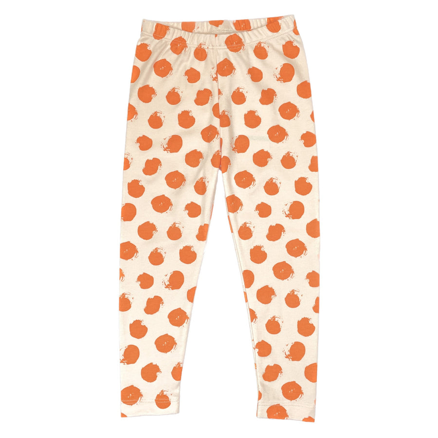 Heyward House Pink and Orange Polka Dot Leggings Front