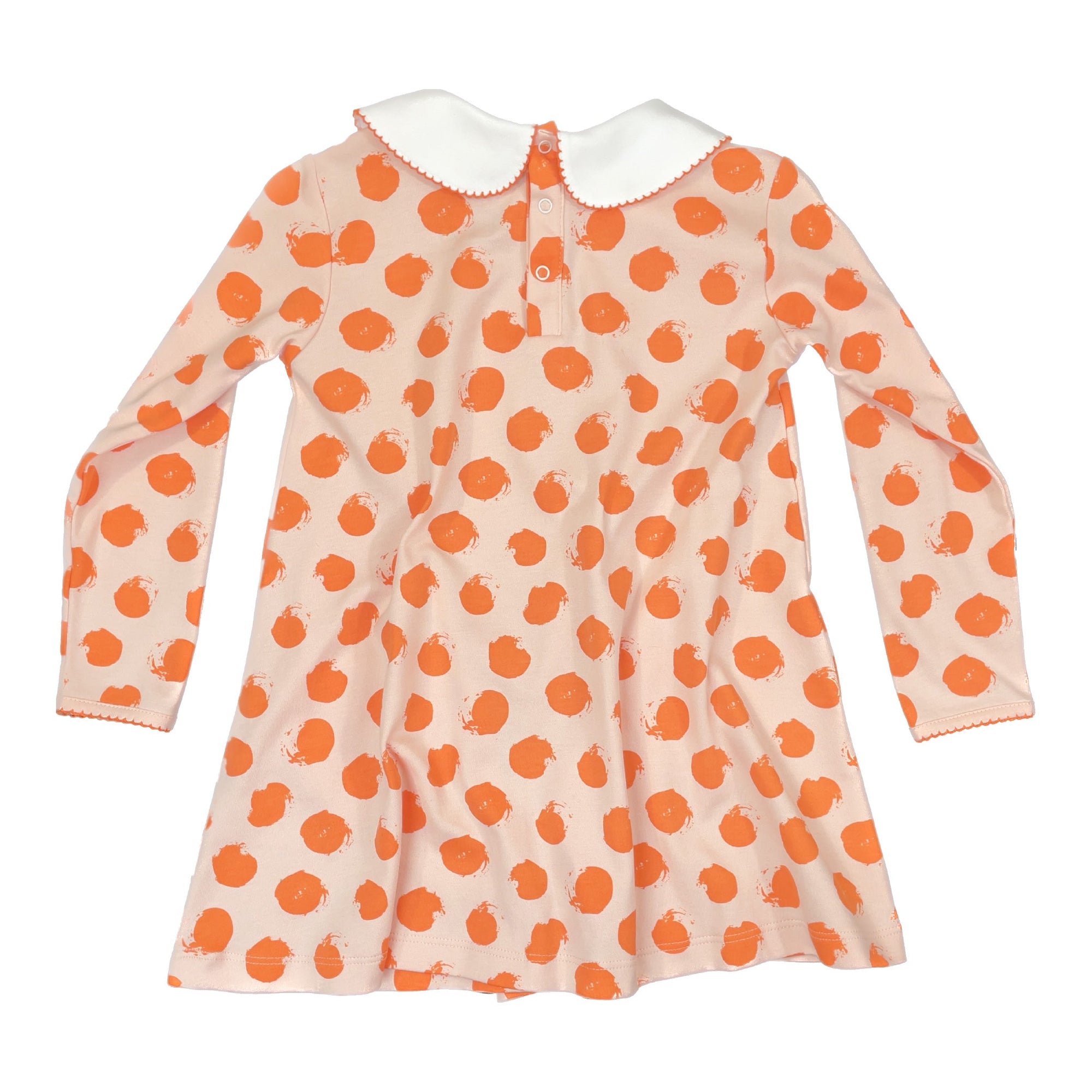 Heyward House Orange Polka Dot Pocket Twirl Dress Back